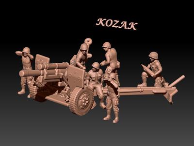 ww2 us 155mm howitzer with crew