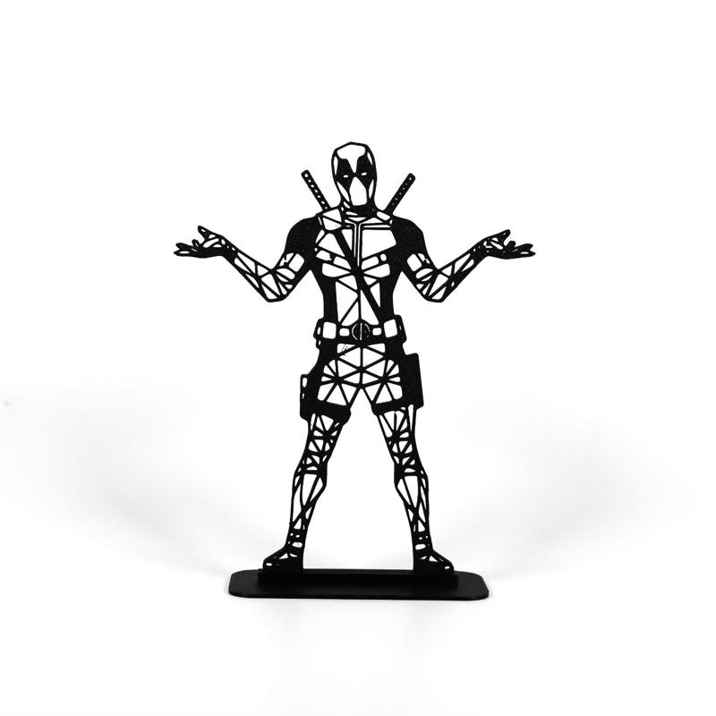Geometric Low Poly Shrugging Deadpool