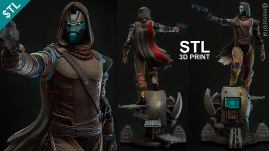 Premium Cayde-6 Statue 3D Model - STL File for Fans