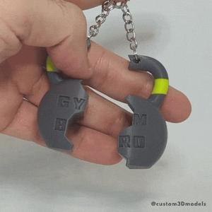 Gym Bro Kettlebell Keychain