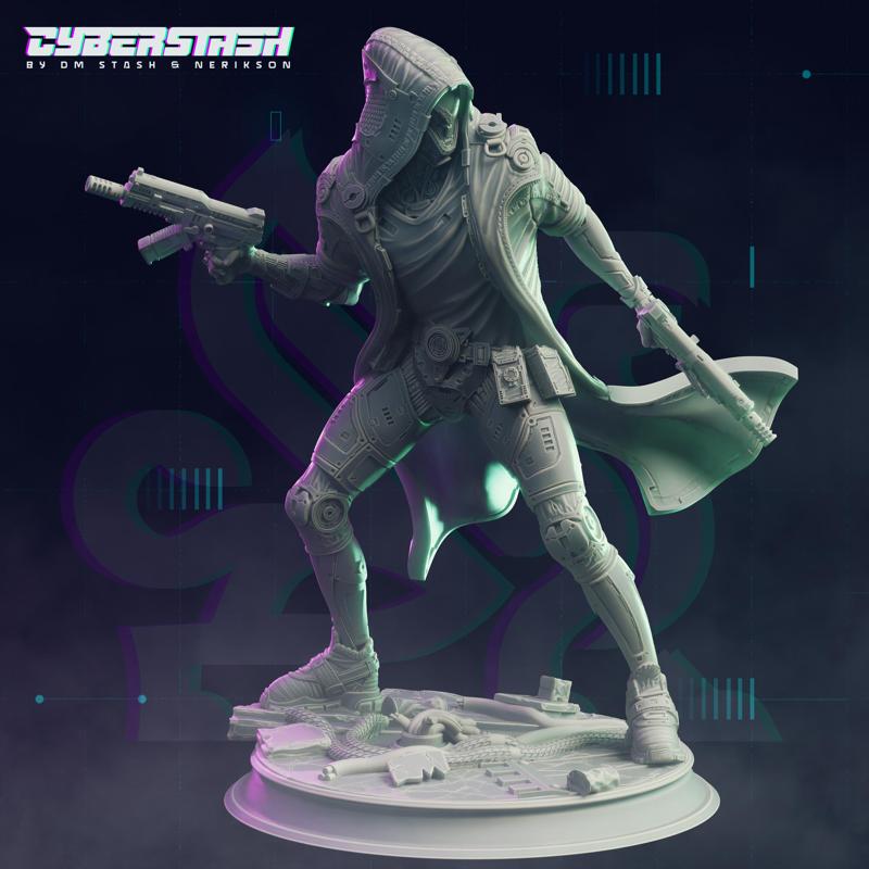 Cyberpunk Ghost Assassin - The Silver Jackal