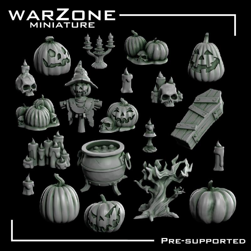 20 Pumpkins basing bits Halloween set