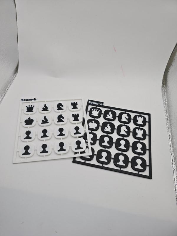 Kit Card of chess and checkers pieces