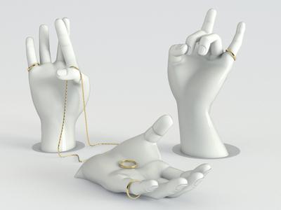 Ring and jewelery-holder hands