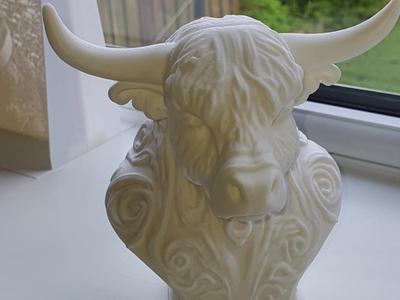 Highland cow bust