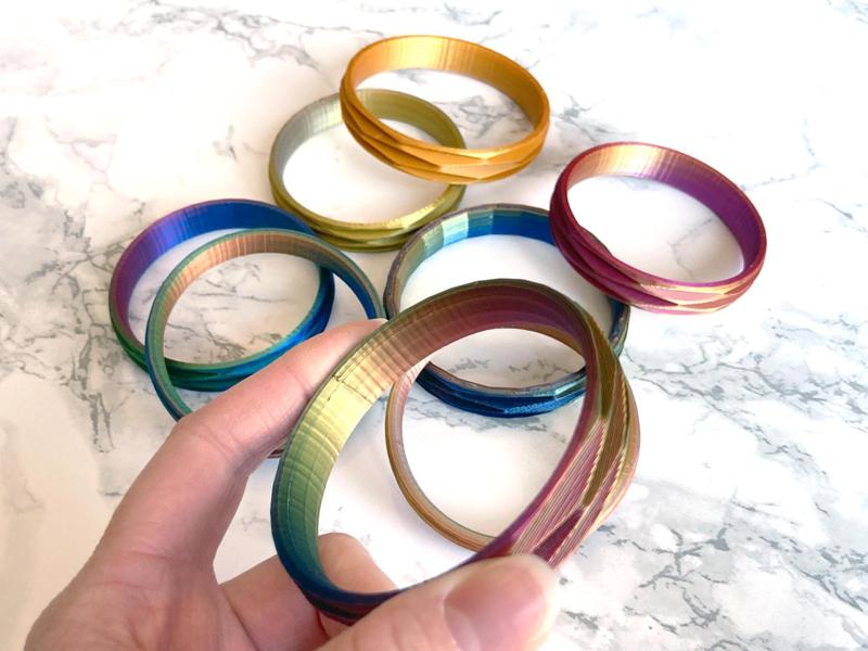 Faceted Bangle Multiple Sizes