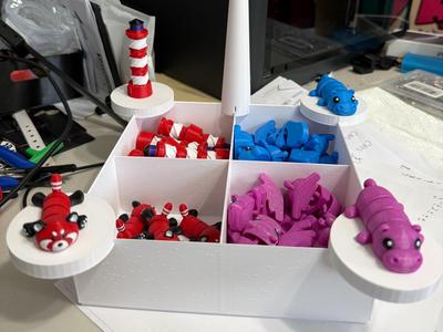 Display Box Price Sign and Figure Stands
