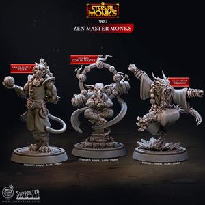 Zen Master Monks (Pre-Supported) | Cast n Play