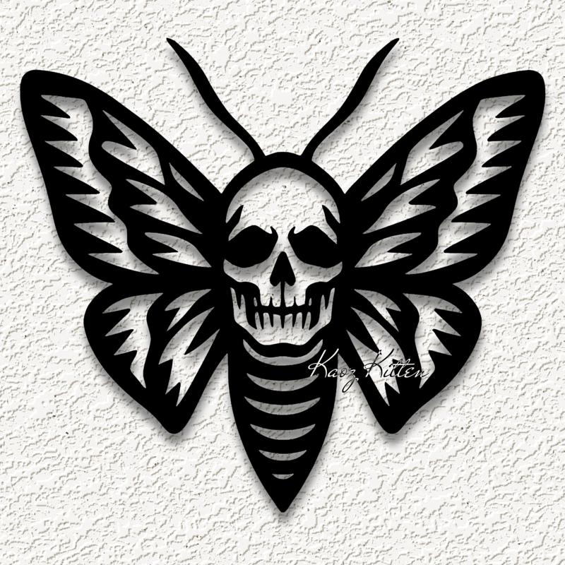 death moth wall art home decor