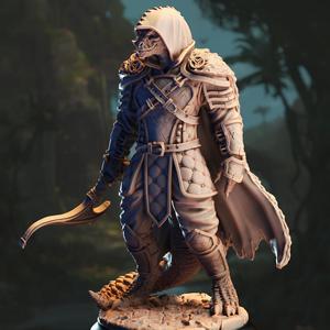 Black Dragonborn Ranger - Gelzik Pad-Foot