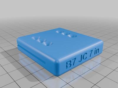 Wing hole drilling jig for J Concepts 7" turf wing.  Models for TLR and Associated buggies