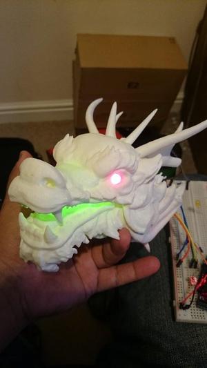 Dragon Head - With Glowing eyes and mouth