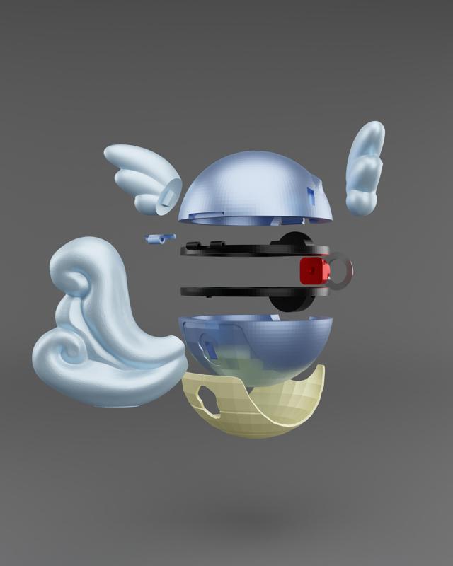 WartortBall Wartortle Themed Opening Pokeball - Fan Art