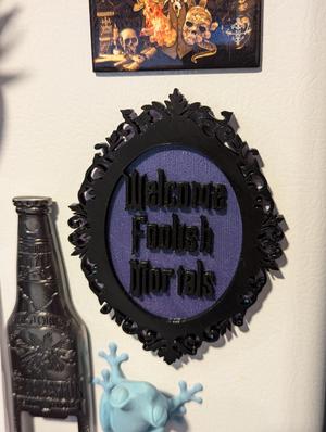 Disney Haunted Mansion Welcome Foolish Mortal Fridge Magnet
