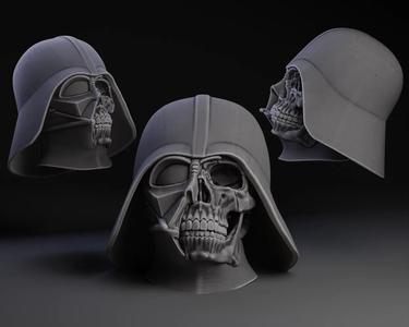 Darth Vader skull keychain