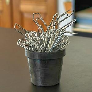 A flower pot for paperclips!