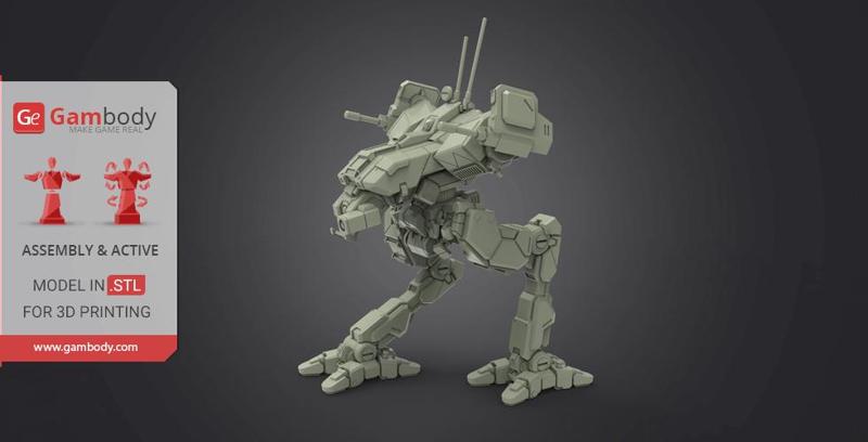 MWO Locust 3D Printing Model | Assembly + Action