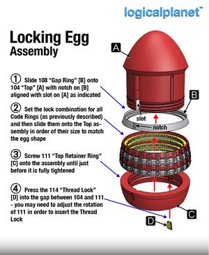 Locking Egg with Programmable 4-Character Combination