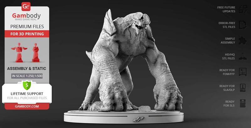 Leatherback Kaiju 3D Printing Figurine | Assembly