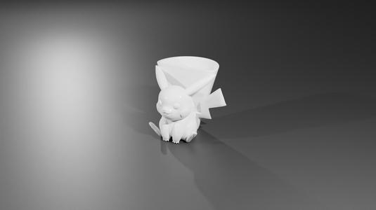 Pikachu pencil holder - Remix of pikachu by antony.dehart