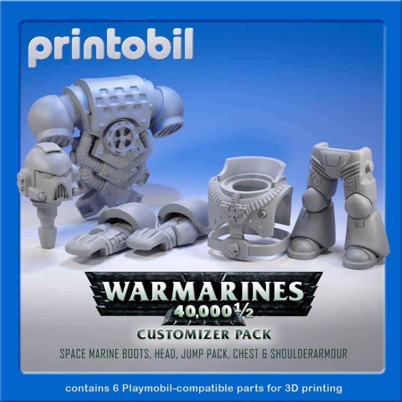 PRINTOBIL WAR MARINES - PLAYMOBIL COMPATIBLE FIGURE PARTS FOR CUSTOMIZERS