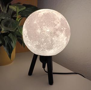Hybrid Hanging/Desk Moon Lamp
