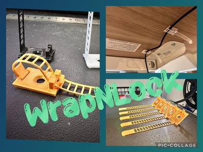 WrapNLock - Flexible Cable Organizer with hinge