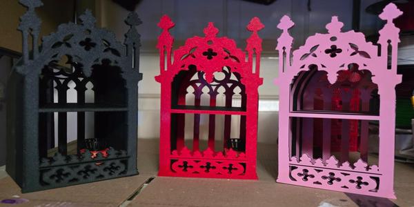 Gothic Shelving Display For Items like Crystals