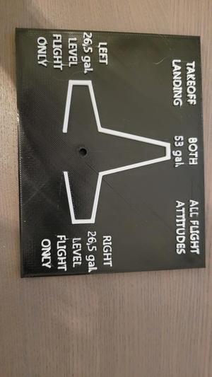Cessna 172 Fuel Control Panel Cover