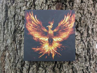 Magical Creatures - Phoenix Filament Painting