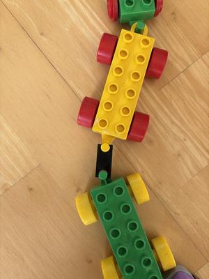 Female-Famale Lego Duplo connector piece for trailer hitch