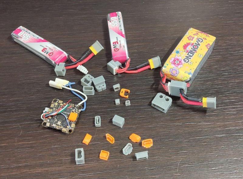 Plugs\bungs for sealing\hermetically the connectors of the FPV flight controller and power parts.
