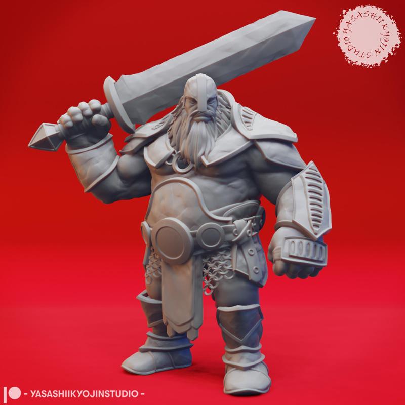 Fire Giant Swordsmen - Tabletop Miniature