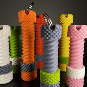 Knurled Fidget Bolt Keychain