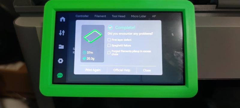 X1c touchscreen frame