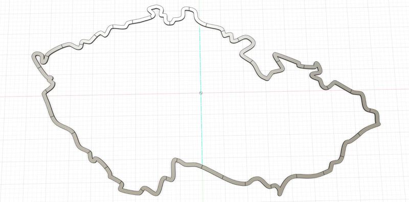 Map od Czech Republic (2m wide) Scale as you wish. 
