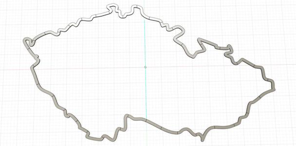 Map od Czech Republic (2m wide) Scale as you wish. 