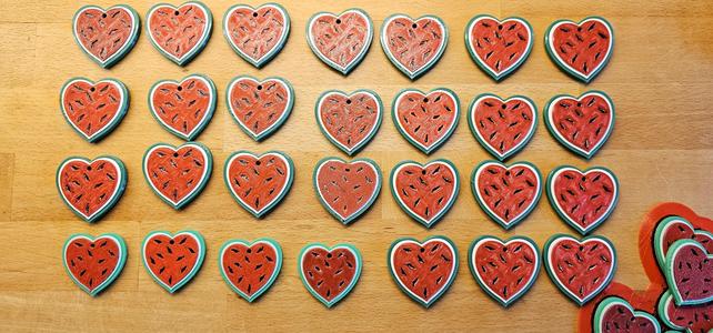 Mellon shaped heart