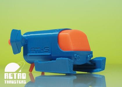 Retro Thrusters RT5 - Sci-fi spaceship toy - no supports