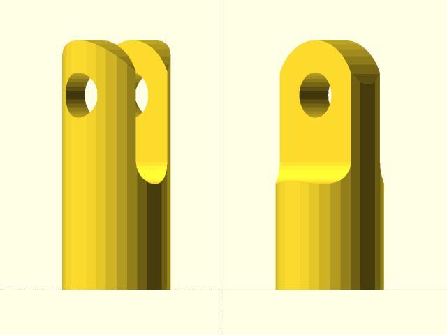Parametric rod clevis