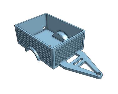 1:64 Trailer with 2 Wheels