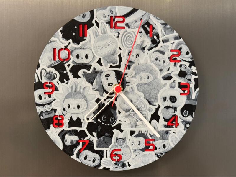 Wall/Desk Clock La-bubu Sticker Bomb