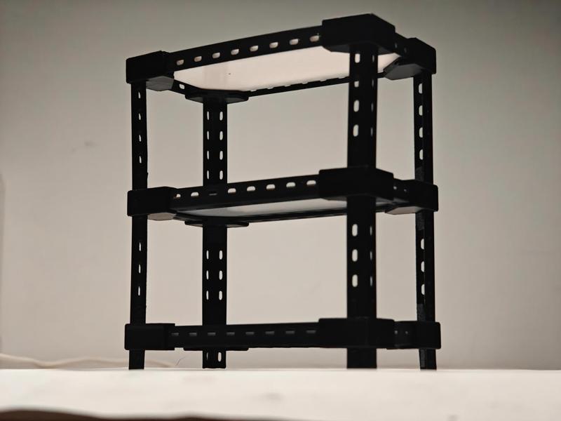 Angle Steel Shelf (Manual Assembly) Gypsum Head Figure Display/Storage Rack Printable on A1 mini