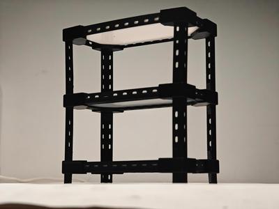 Angle Steel Shelf (Manual Assembly) Gypsum Head Figure Display/Storage Rack Printable on A1 mini