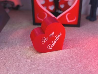 Be my Valentine Forever - Heart Shape Gift Box - AMS #valentines