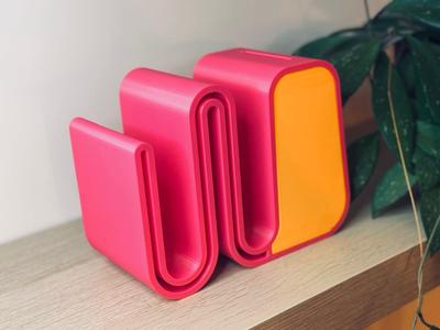 PC book newspaper Organizer with piggy bank 