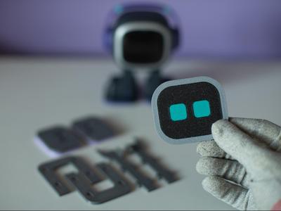 Emo desk pet robot headphones display/holder/stand