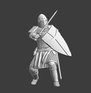 Medieval Hospitaller knight - sugarloaf helmet