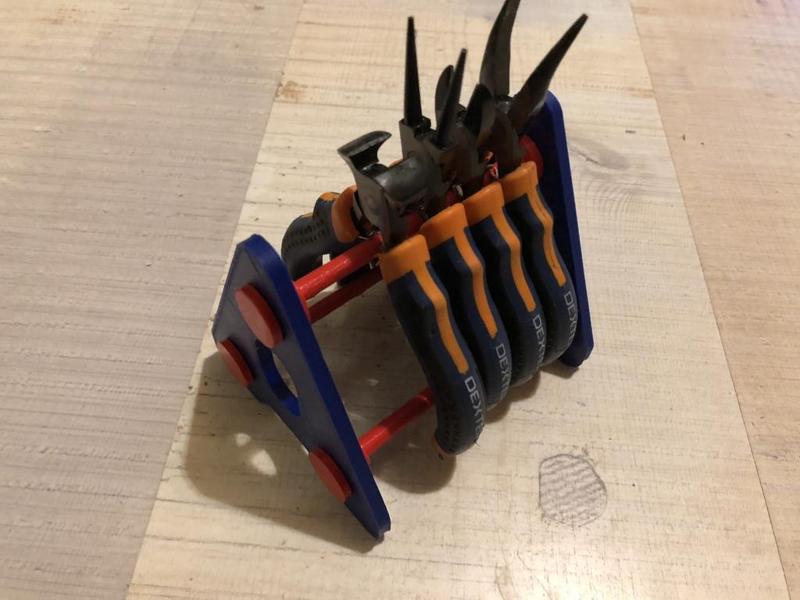 Modular rack nippers pliers tools holder stand - porte outils pinces modulable
