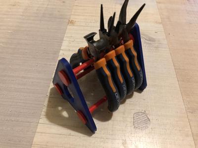 Modular rack nippers pliers tools holder stand - porte outils pinces modulable